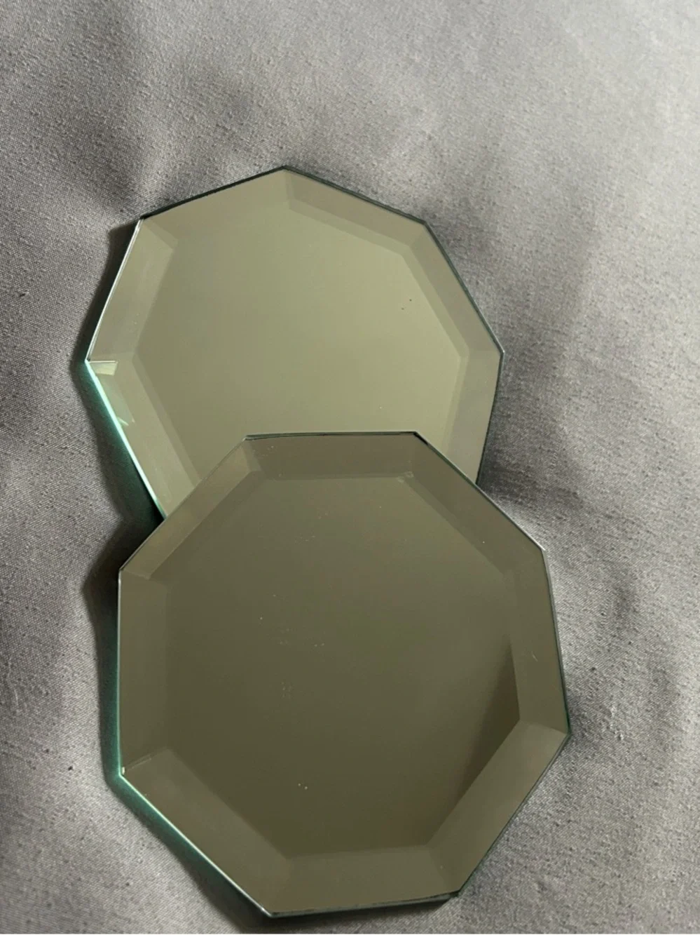 PartyLite Octagon Wall Mirrors in Soft Green